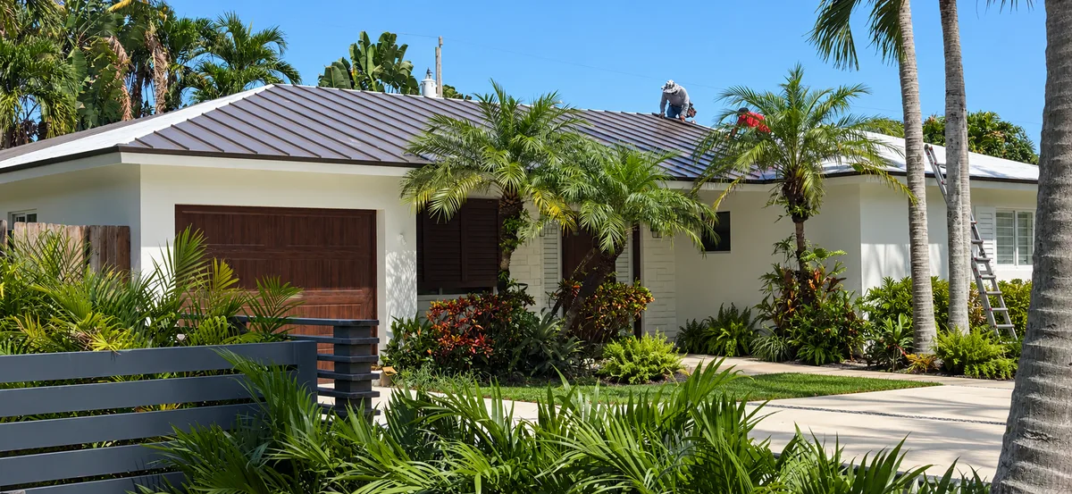 Metal roof installation